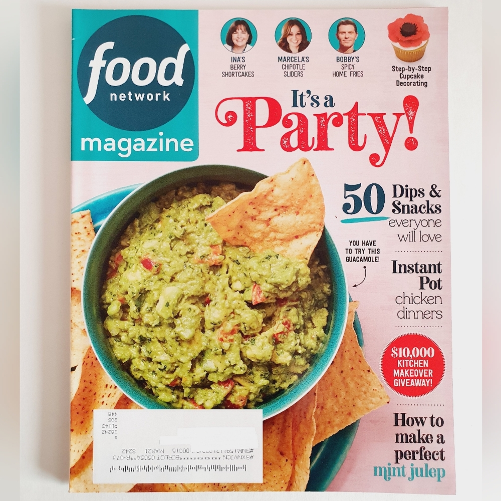 Food Network Magazine May, 2019 - It's A Party! - 50 Dips & Snacks